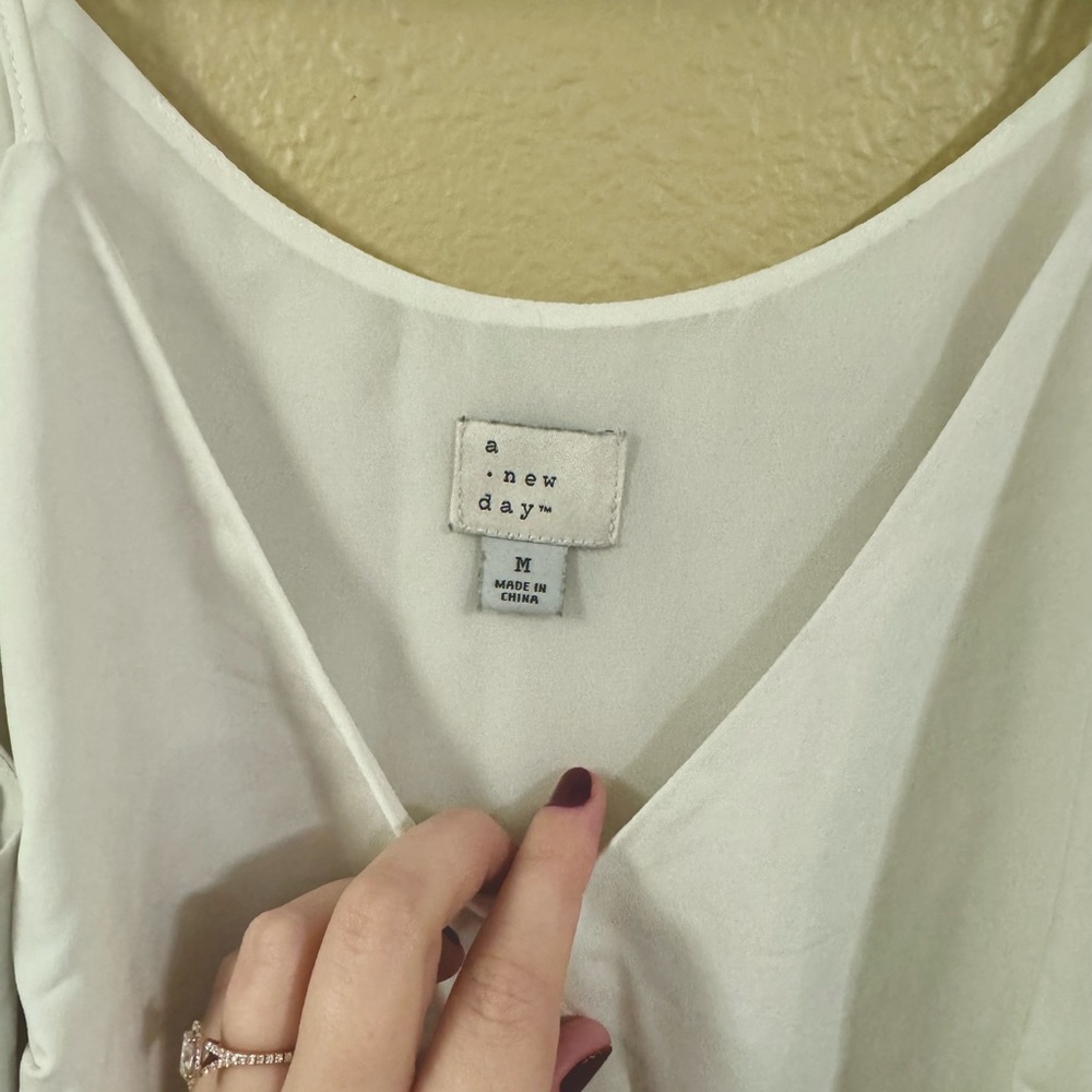 A New Day white lux tank top - Picture 3 of 6